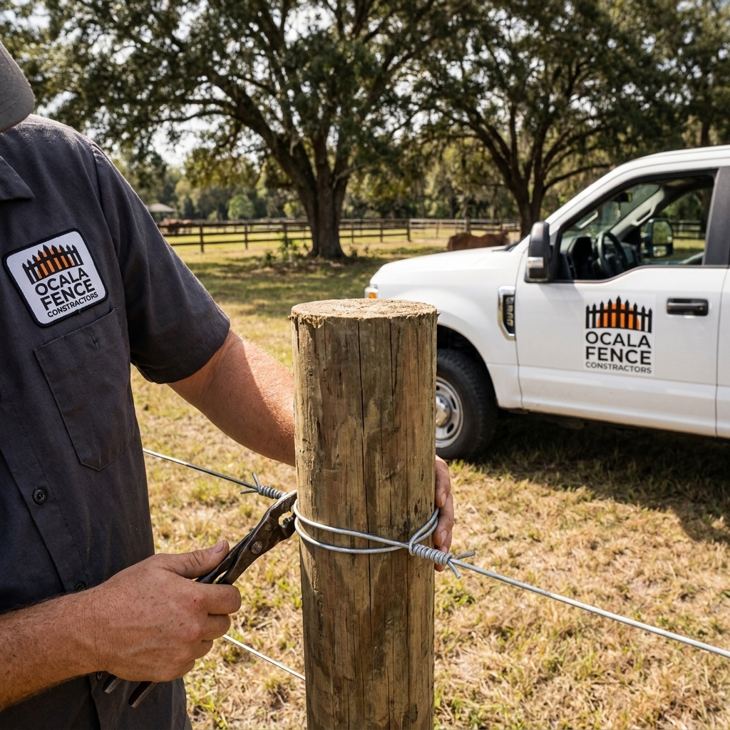 Ocala Fence Contractors branded truck