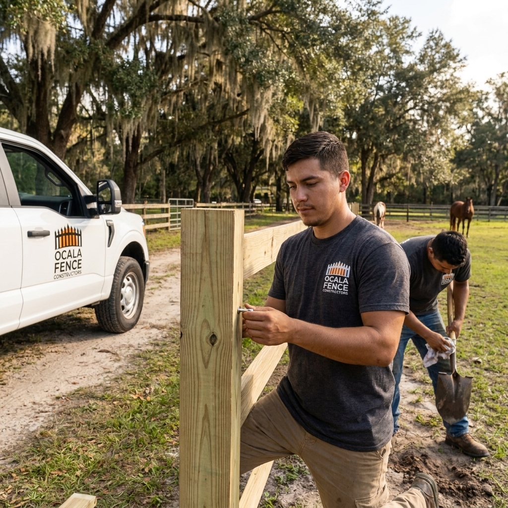 Fence repair project in Ocala